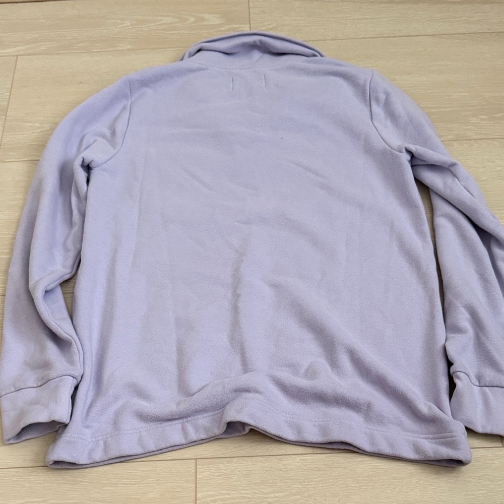 3/$10 Lands' End Lavender Serious Sweats Pullover - Picture 5 of 5
